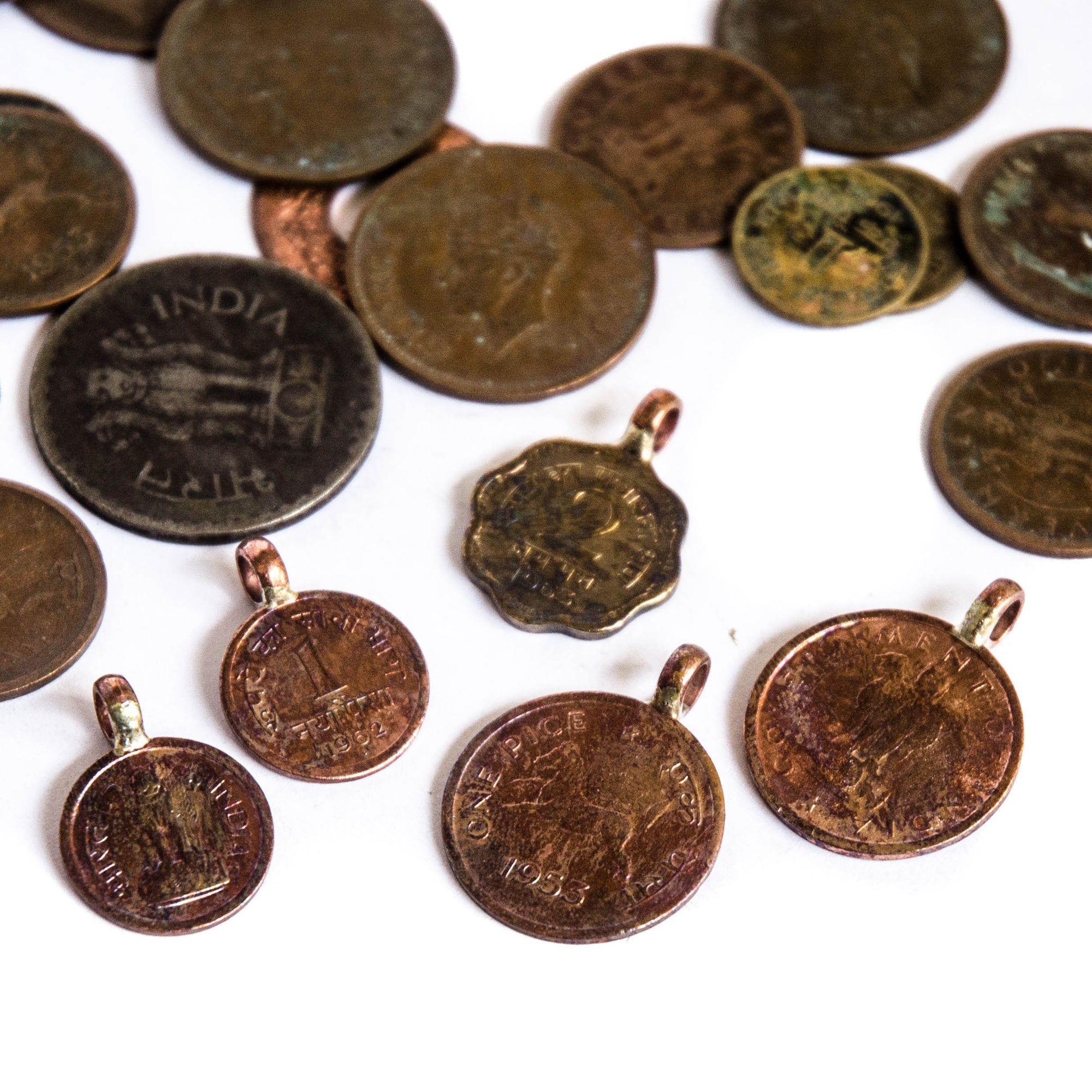 Old Indian Coin Charms