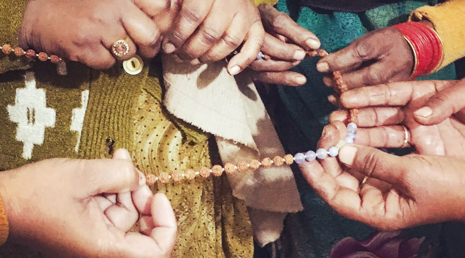 Chanting mala visits widows of Vrindavan IndiOdyssey