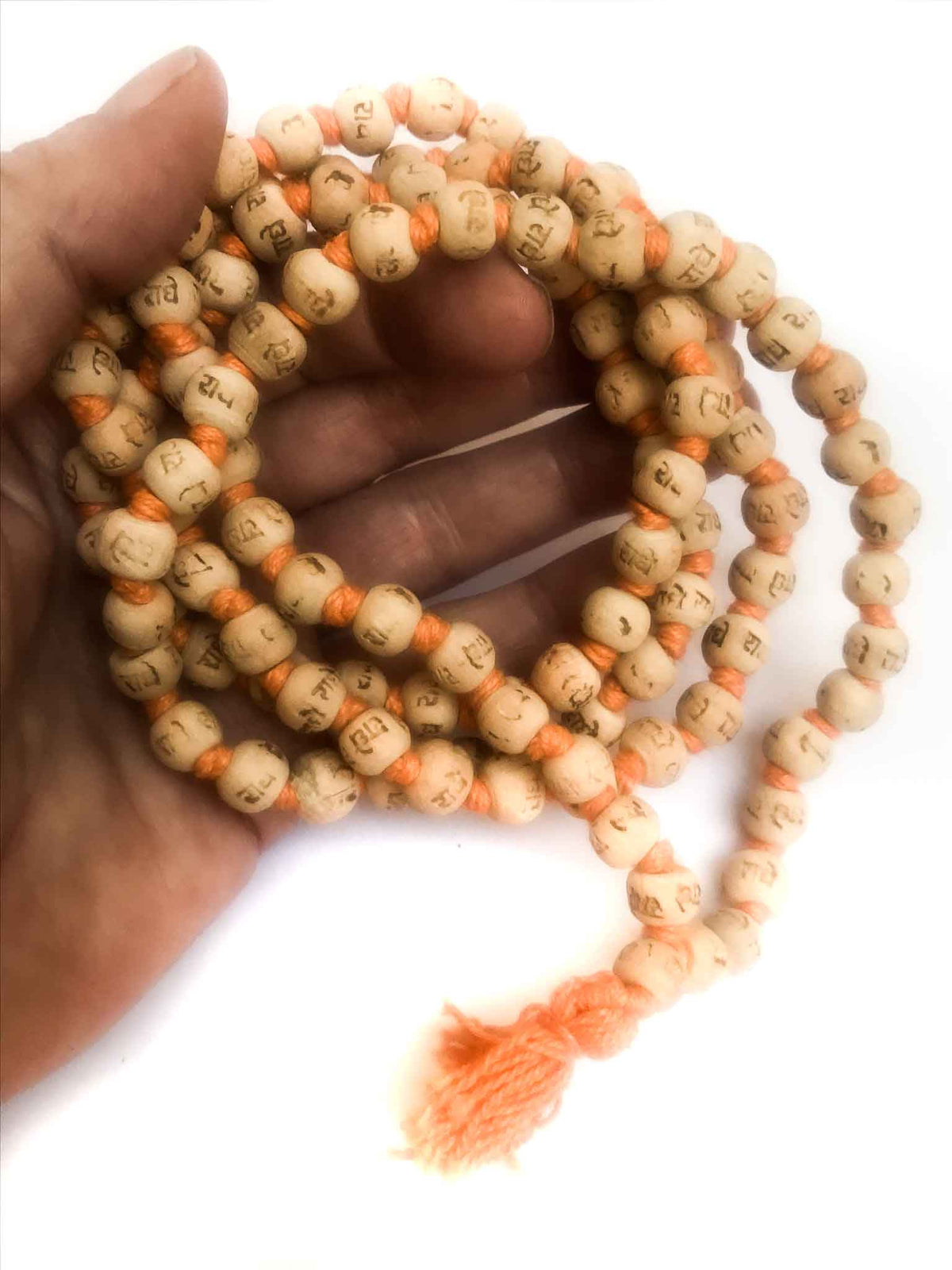 &quot;Radhe Radhe&quot; Neem 108 Japa Mala - SALE