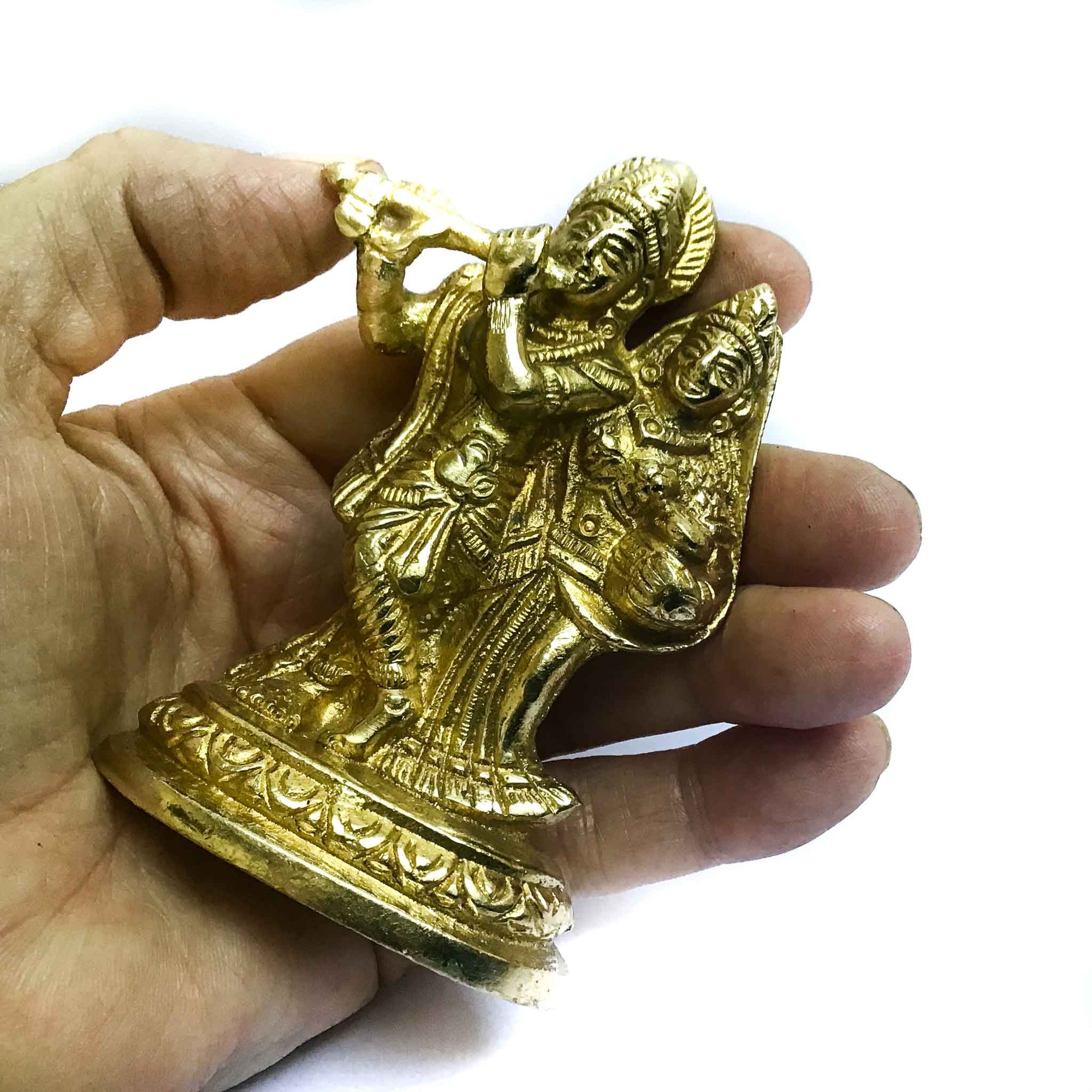 Small Brass RadhaKrishna Statue (Murti)