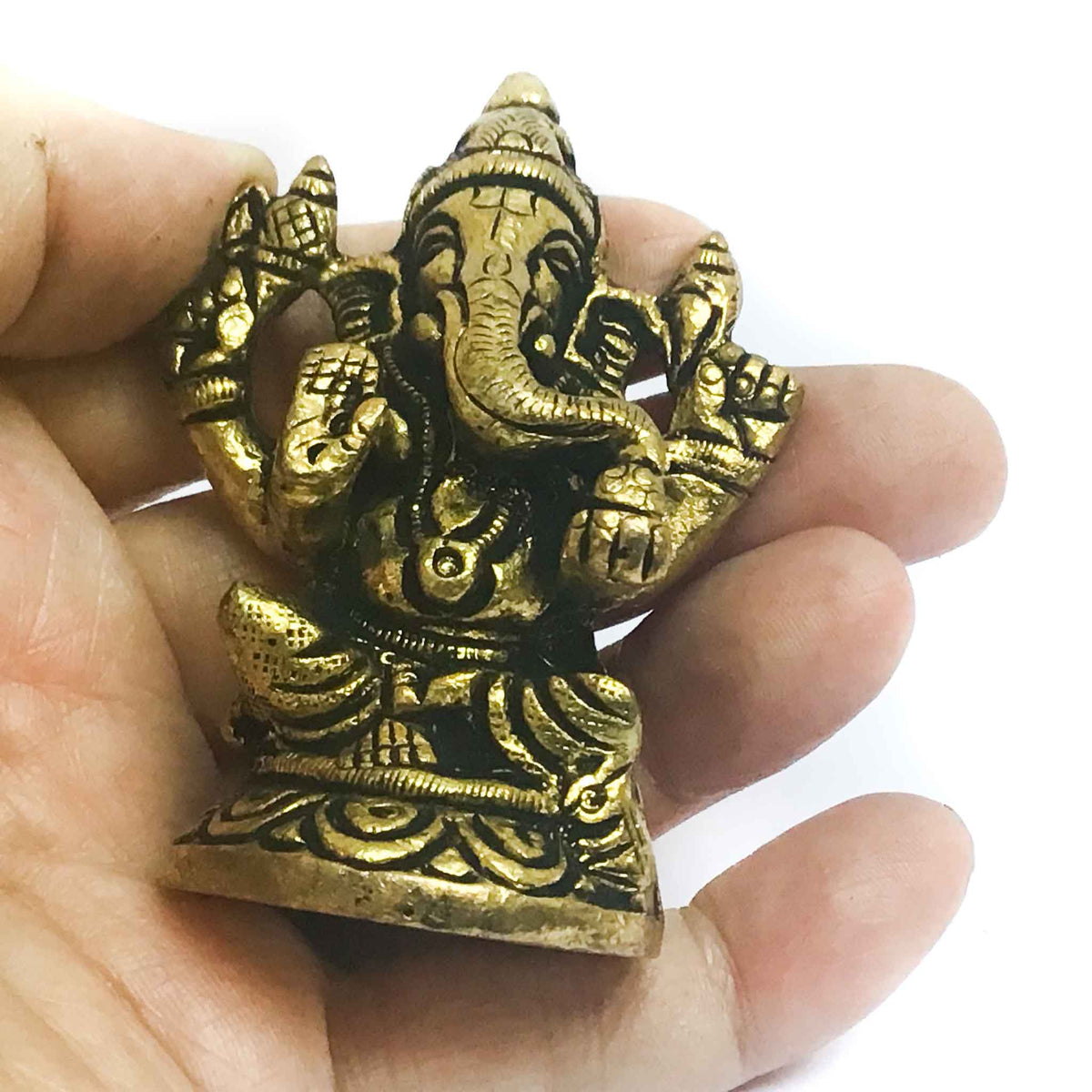 Small Antique Finished Premium Brass Ganesh by IndiOdyssey