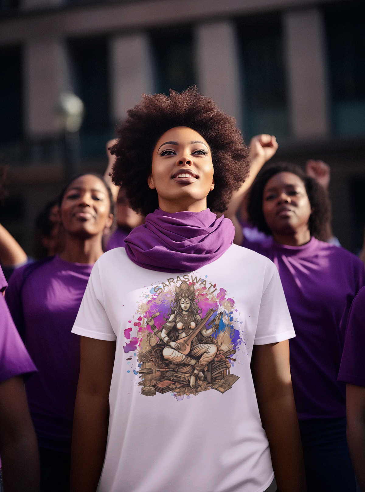 Saraswati Organic cotton t-shirt by IndiOdyssey