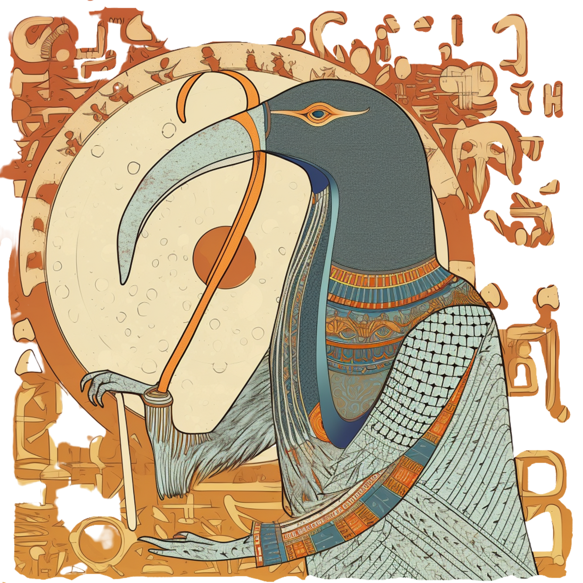 Thoth Black Glossy Mug by IndiOdyssey