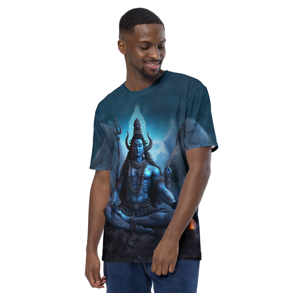 Shiva Meditating in the Mountains Men&#39;s t-shirt