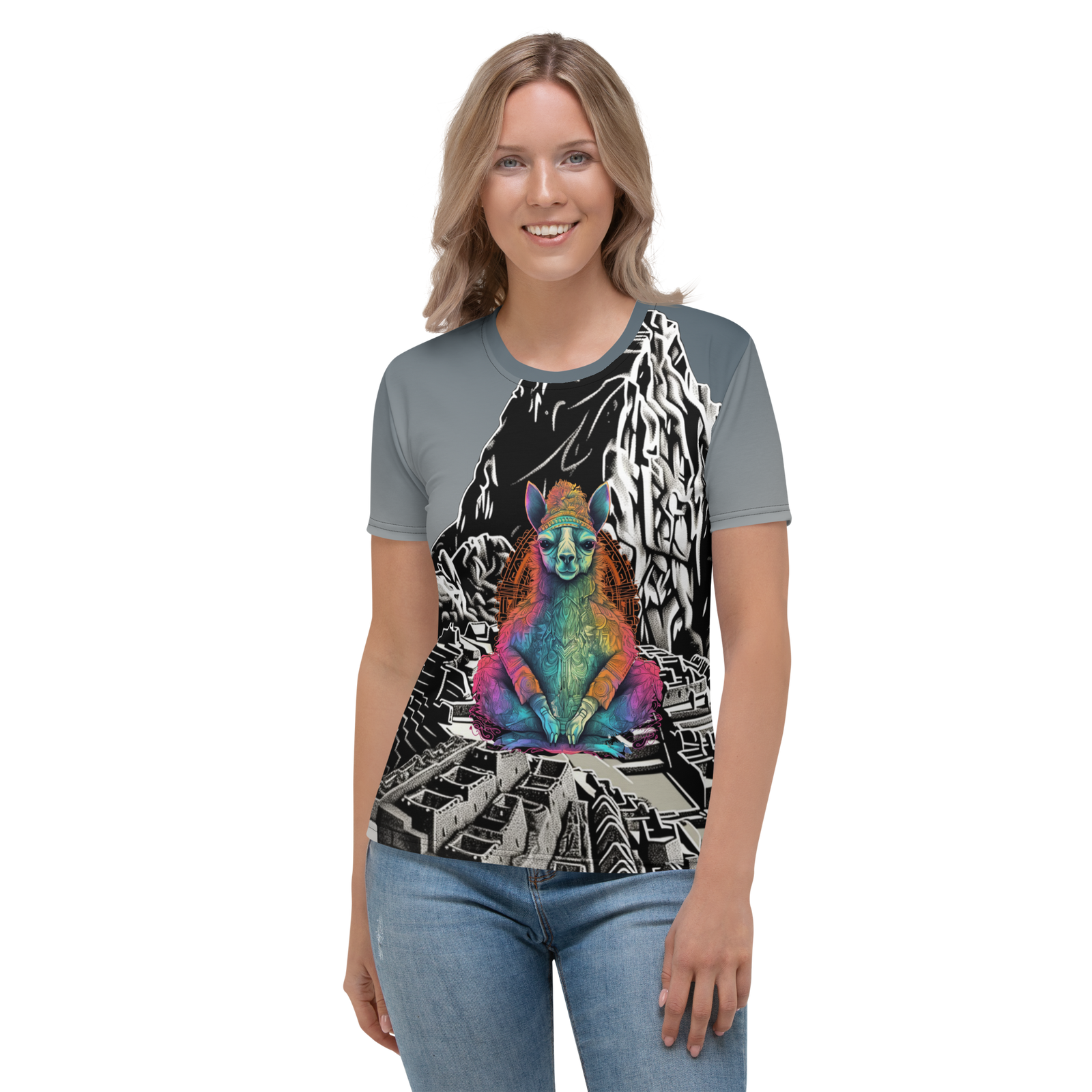 Meditating Alpaca at Machu Picchu Women's T-shirt