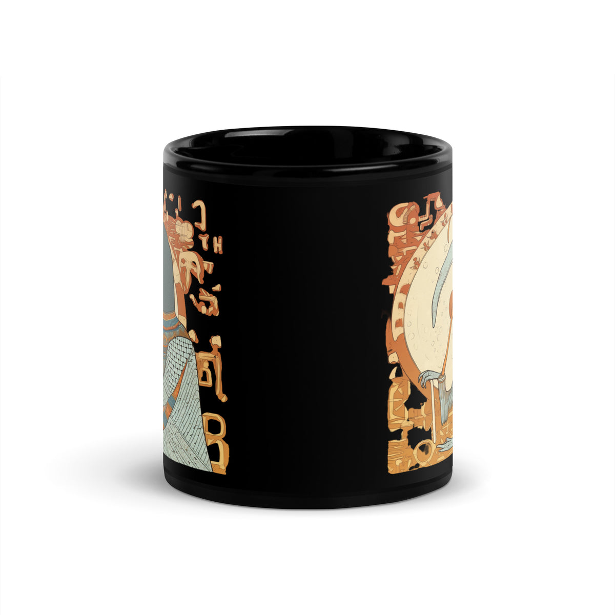 Thoth Black Glossy Mug by IndiOdyssey
