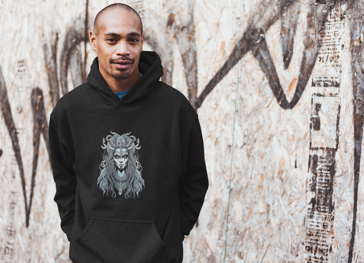 Kali Maa Unisex eco raglan hoodie