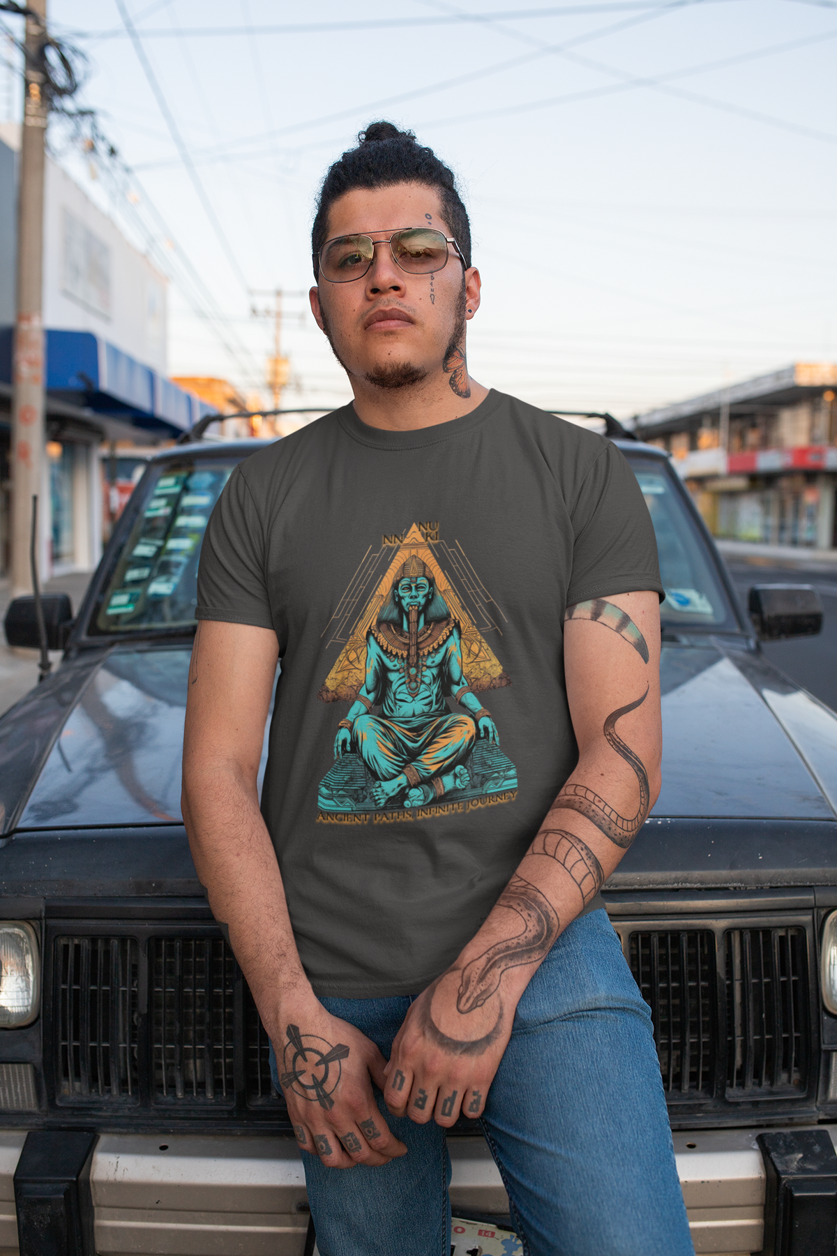 ANUNNAKI UNISEX ORGANIC COTTON T-SHIRT by IndiOdyssey