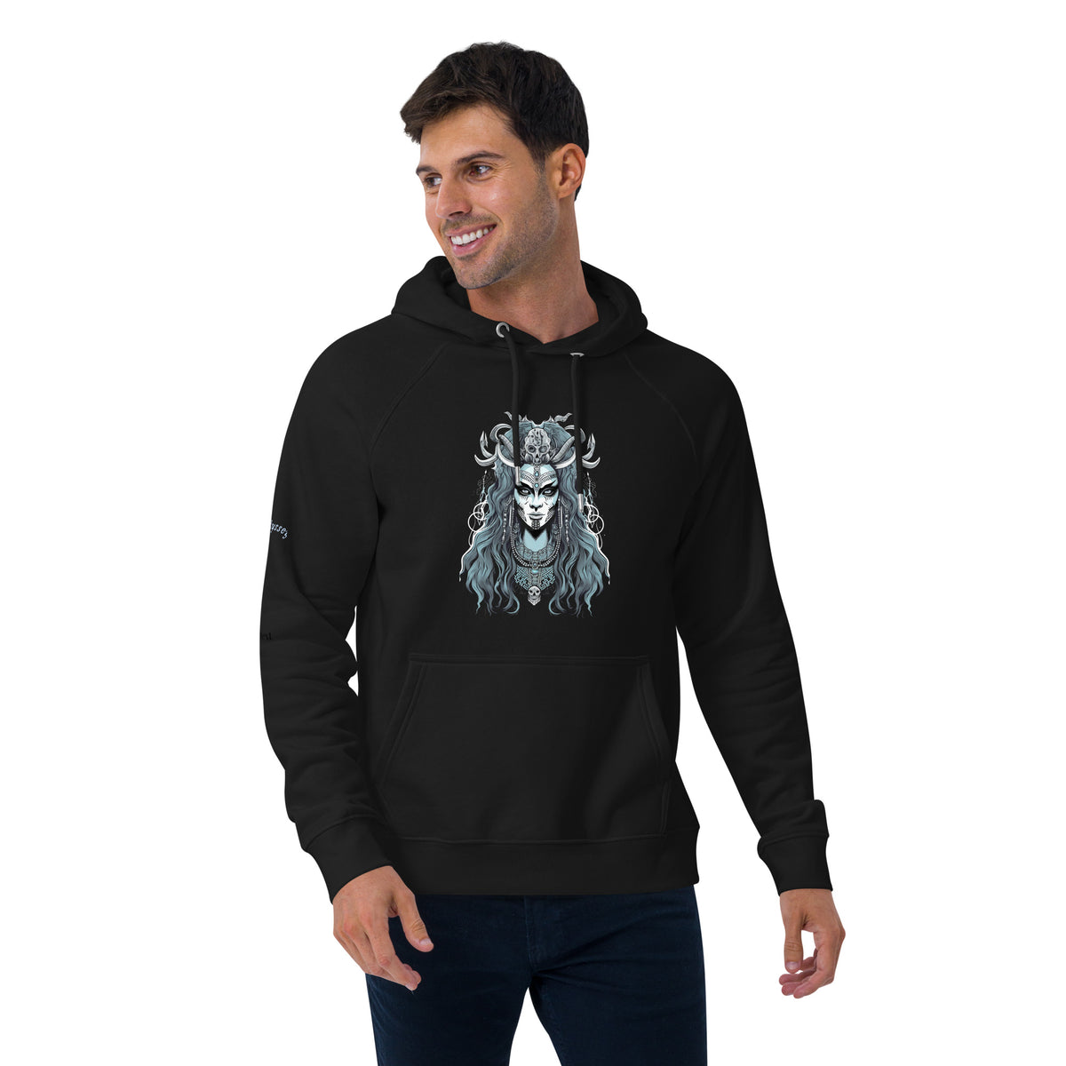 Kali Maa Unisex eco raglan hoodie