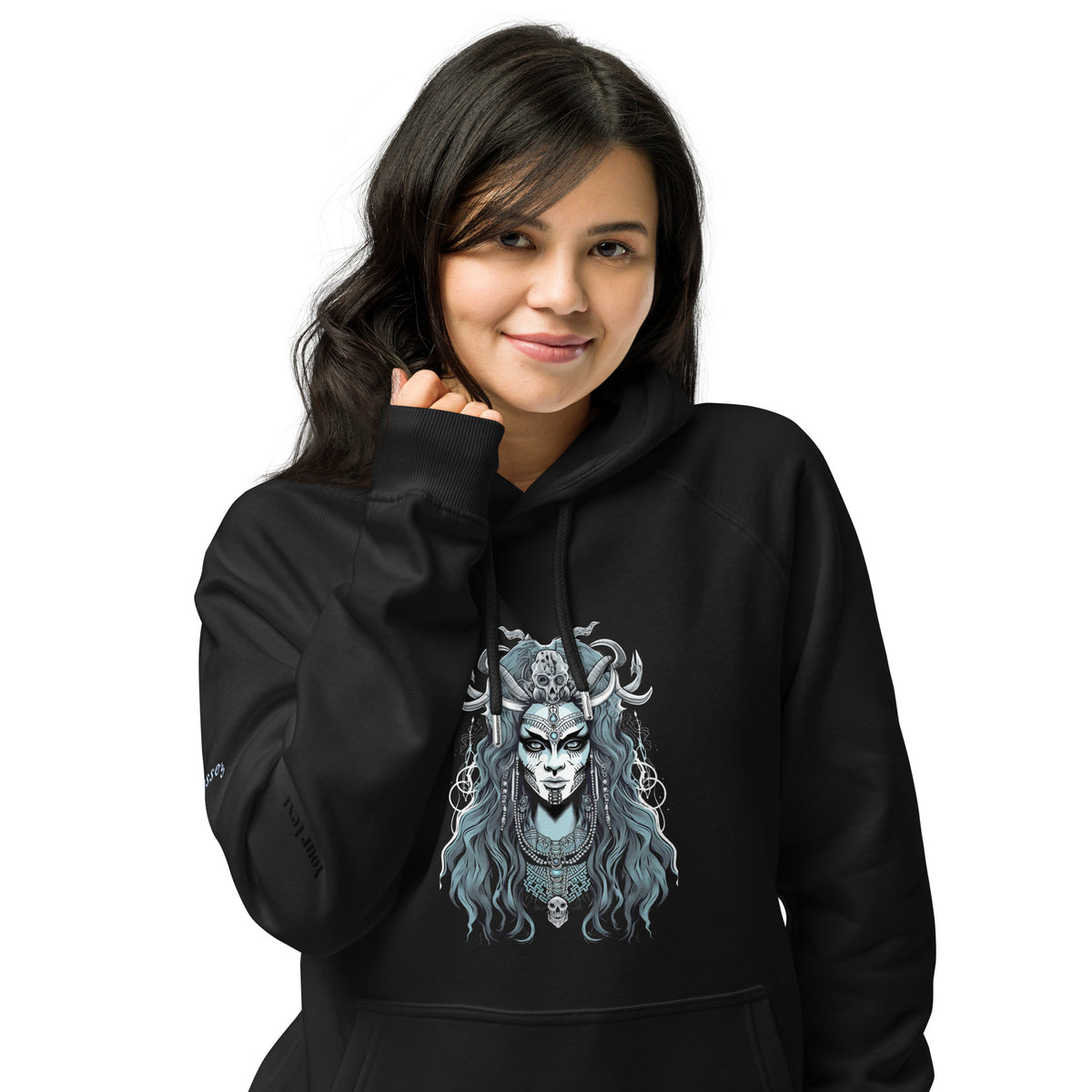 Kali Maa Unisex eco raglan hoodie