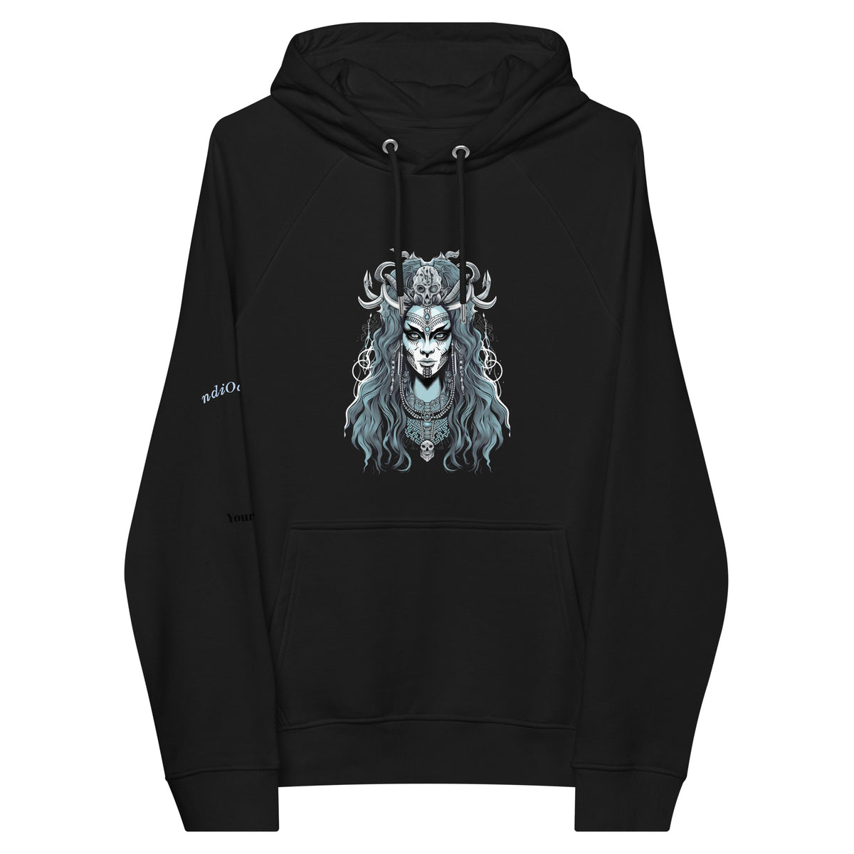 Kali Maa Unisex eco raglan hoodie
