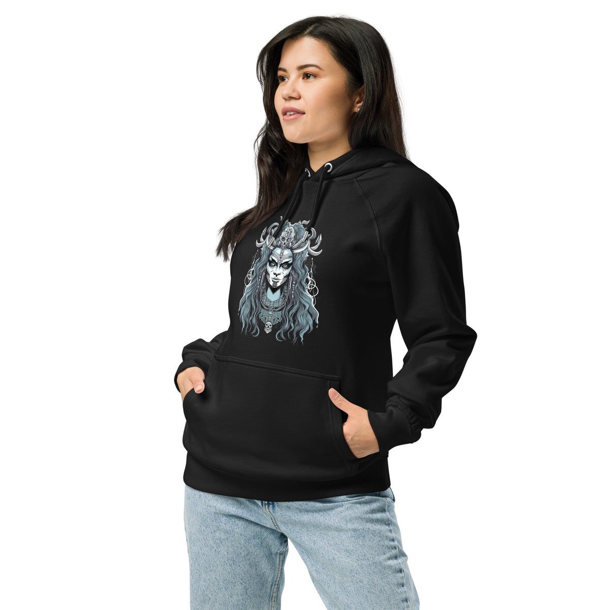Kali Maa Unisex eco raglan hoodie