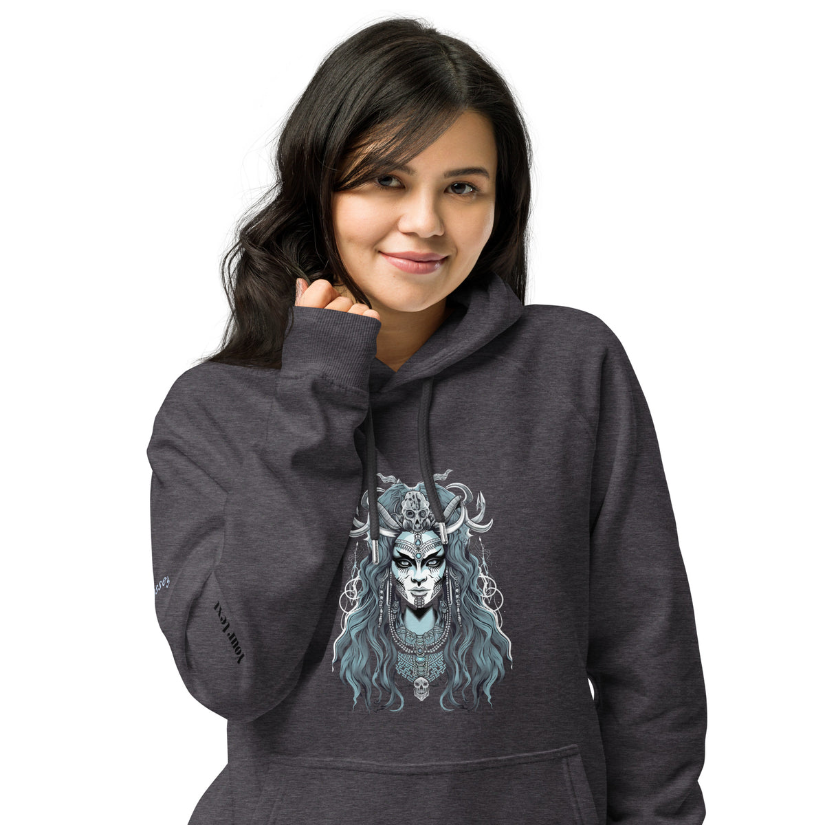 Kali Maa Unisex eco raglan hoodie