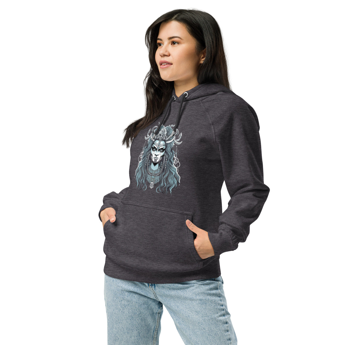 Kali Maa Unisex eco raglan hoodie