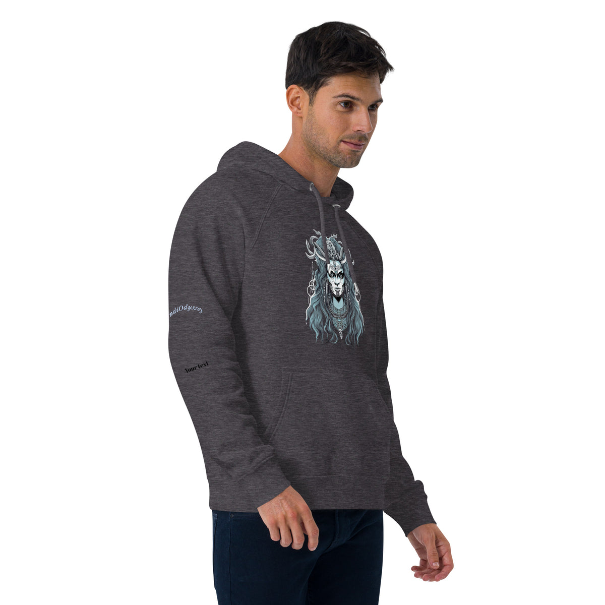 Kali Maa Unisex eco raglan hoodie