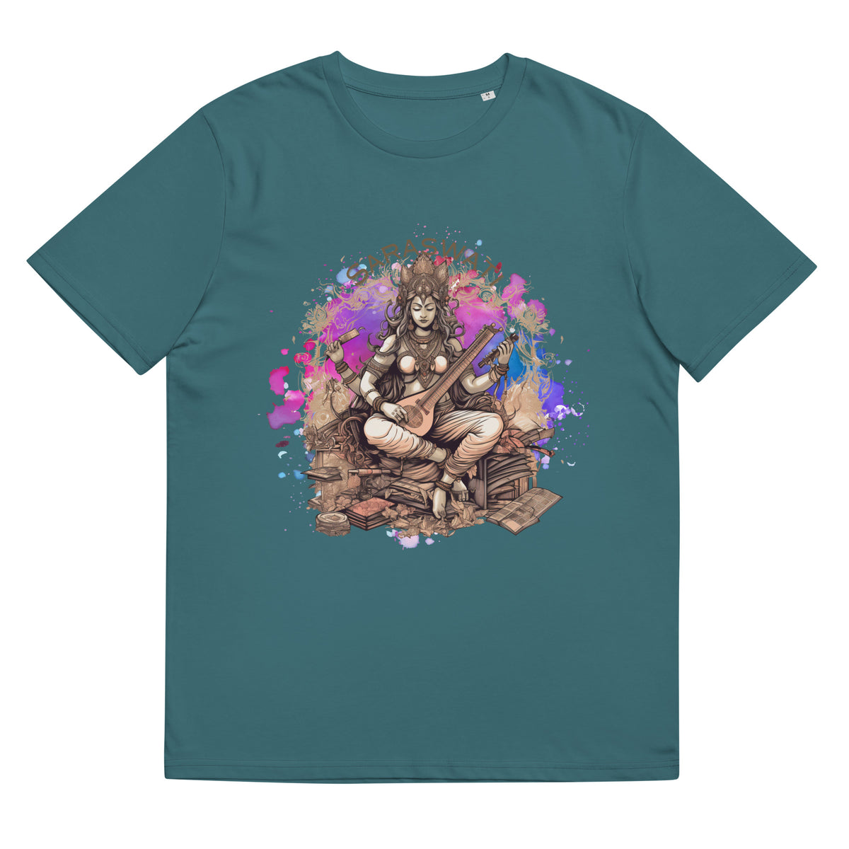 Saraswati Organic cotton t-shirt by IndiOdyssey