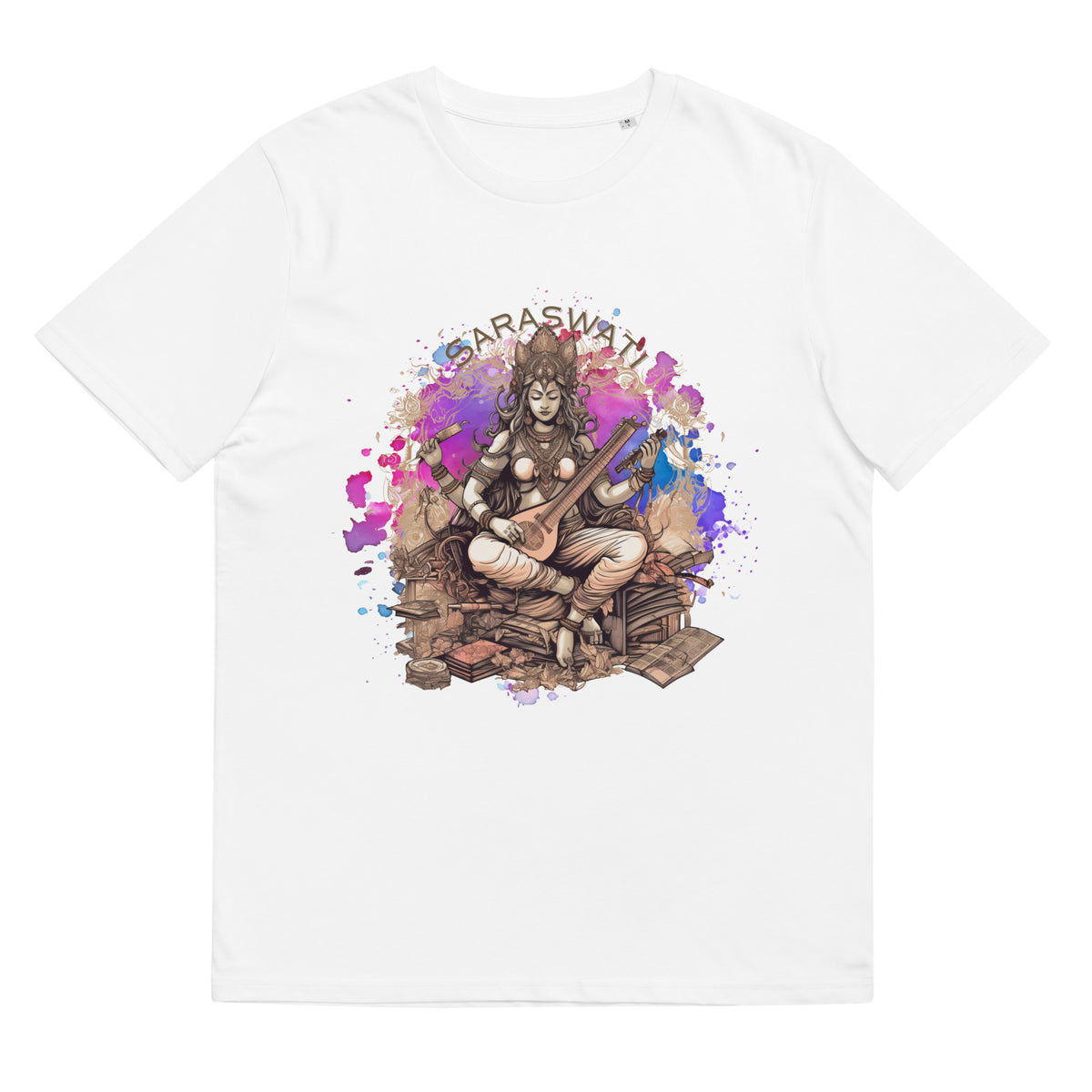 Saraswati Organic cotton t-shirt by IndiOdyssey