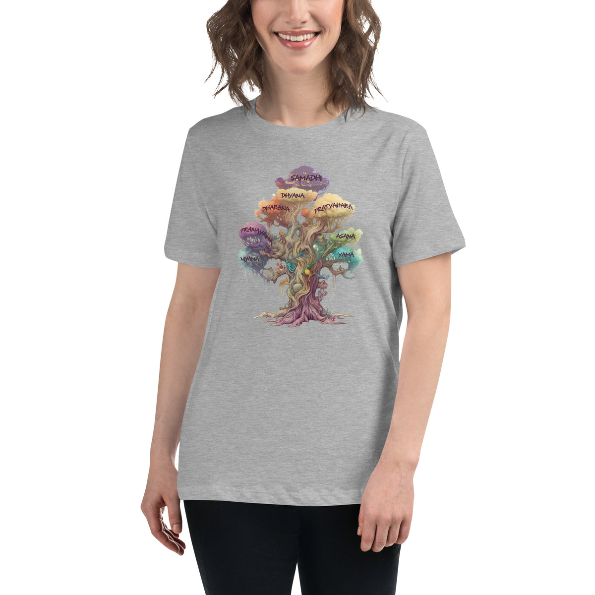 Patanjali&#39;s Eight Limbs of Yoga Women&#39;s Relaxed T-Shirt by IndiOdyssey