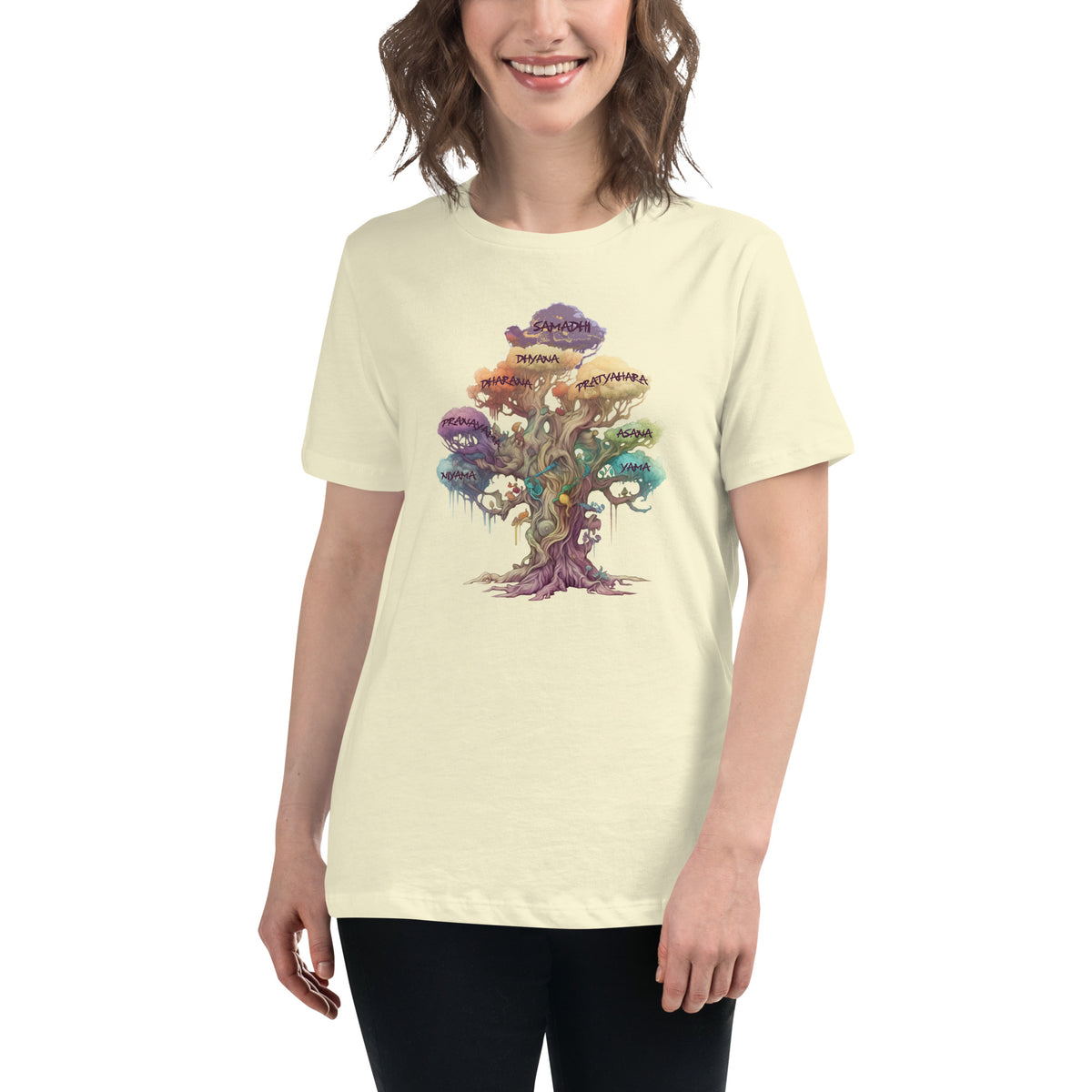 Patanjali&#39;s Eight Limbs of Yoga Women&#39;s Relaxed T-Shirt by IndiOdyssey