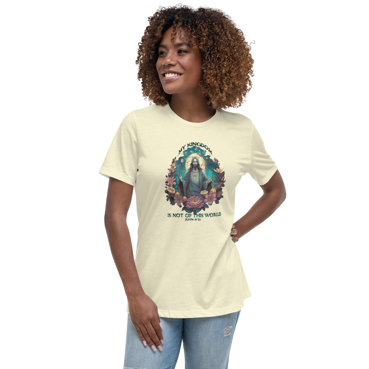&quot;My Kingdom is not of this world,&quot; John 18:36 Women&#39;s Relaxed T-Shirt by IndiOdyssey