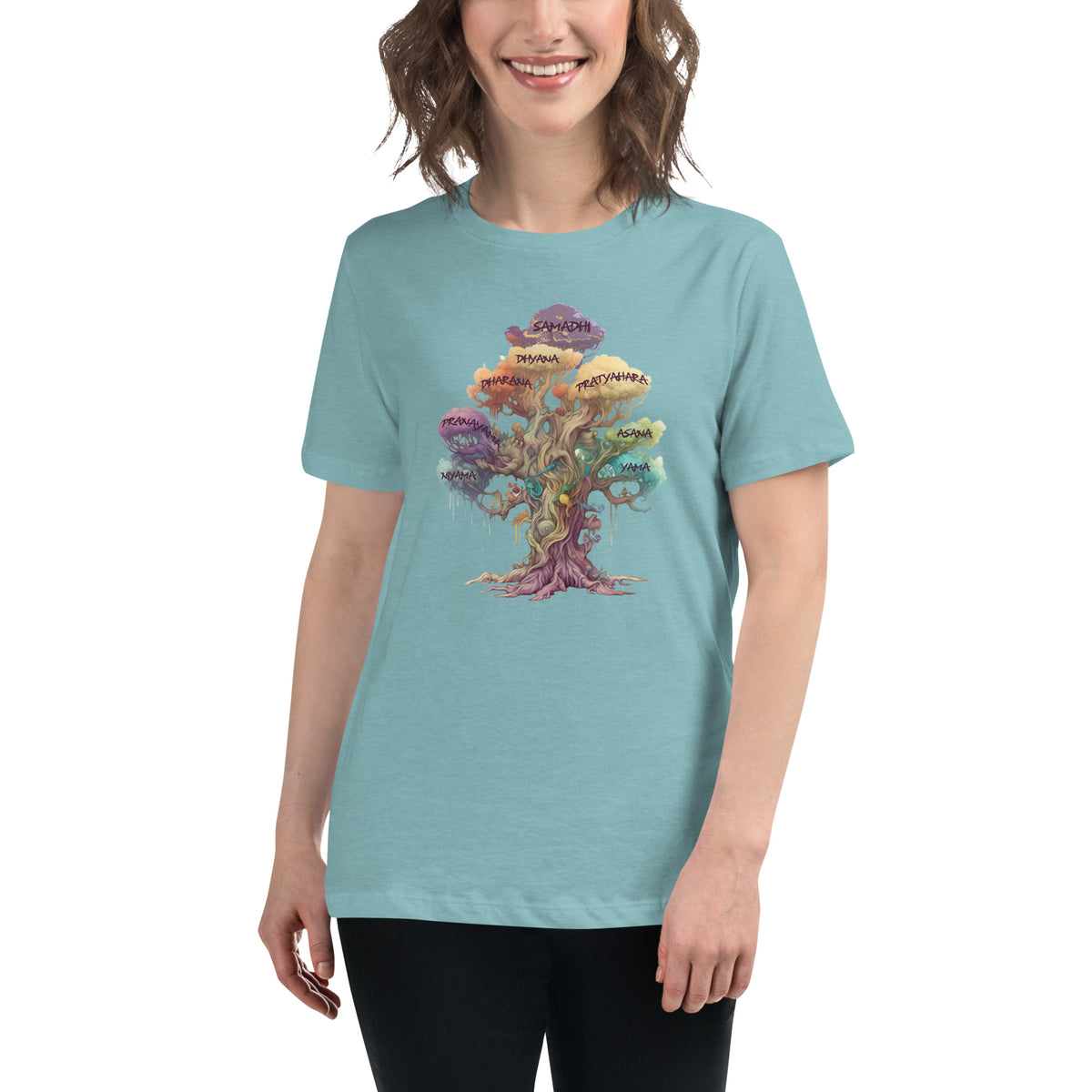Patanjali&#39;s Eight Limbs of Yoga Women&#39;s Relaxed T-Shirt by IndiOdyssey