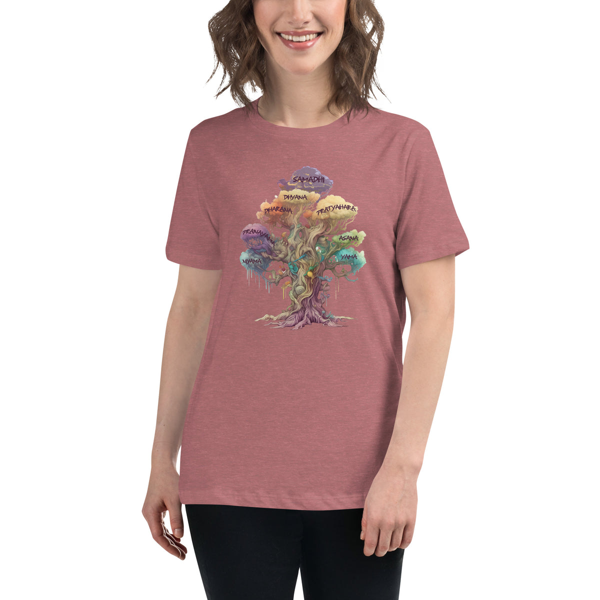 Patanjali&#39;s Eight Limbs of Yoga Women&#39;s Relaxed T-Shirt by IndiOdyssey