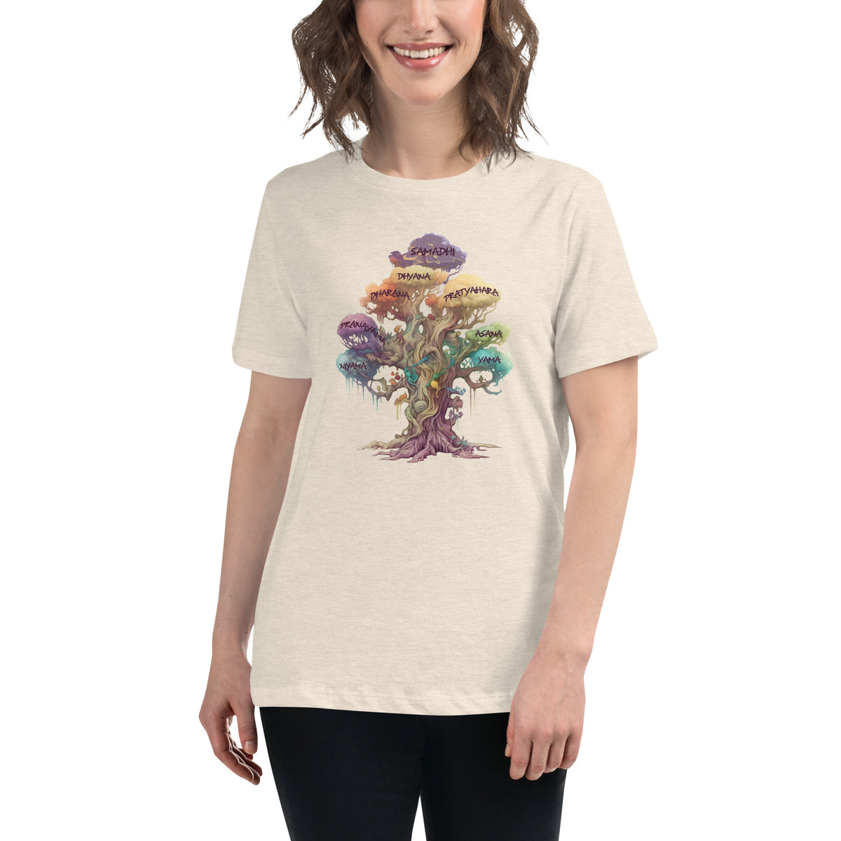 Patanjali&#39;s Eight Limbs of Yoga Women&#39;s Relaxed T-Shirt by IndiOdyssey