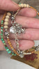 Arizona Turquoise, Sandalwood & Tulasi Durga Wrap Bracelet