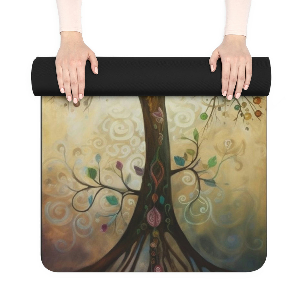 Yoga Mat Tree of Life Rubber Yoga Mat v2 by IndiOdyssey