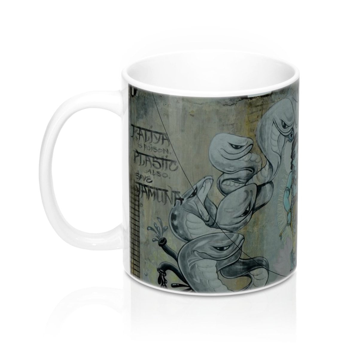 Krishna & Kaliya - Vrindavan Street Art Coffee Mug