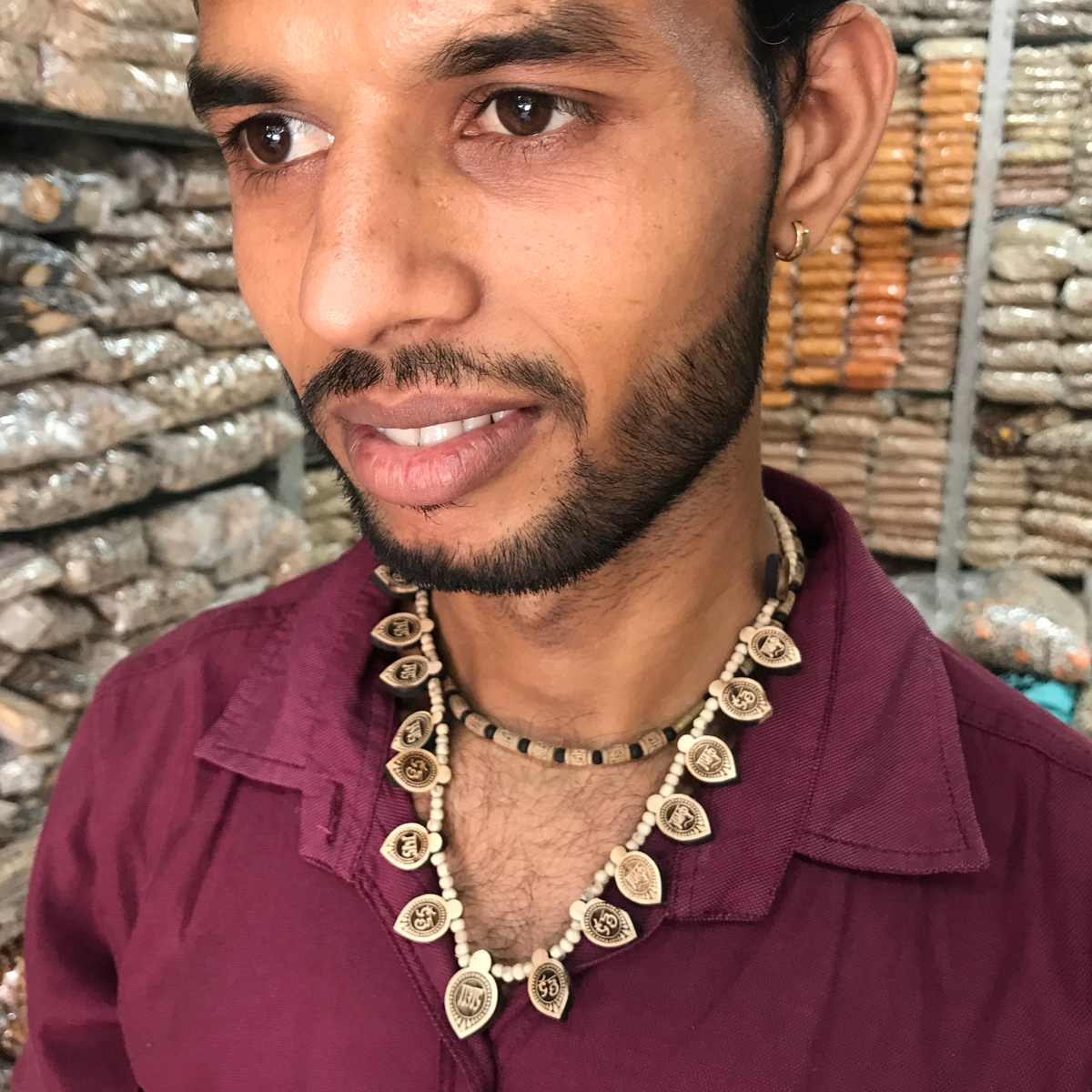 Maha Mantra Tulsi Necklace by IndiOdyssey