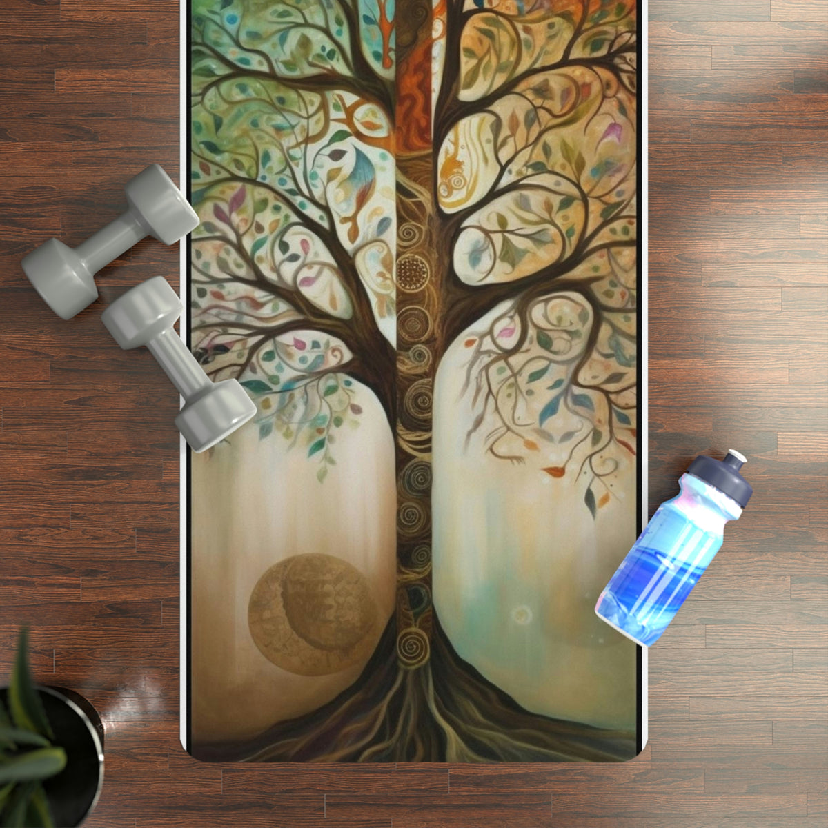 Yoga Mat Tree of Life Rubber Mat v1 by IndiOdyssey