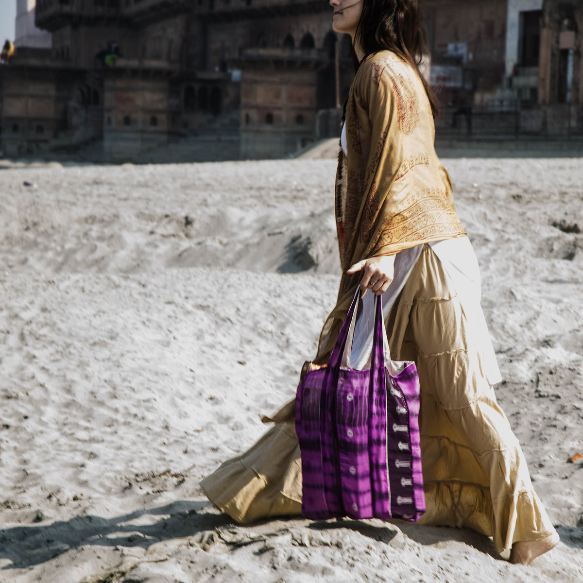 Shopping Totes from Recycled Saris 