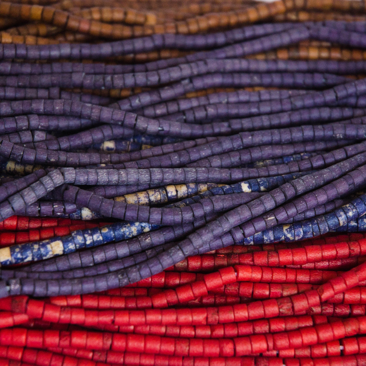 Bone Beads, Colored Tubes, 4mm