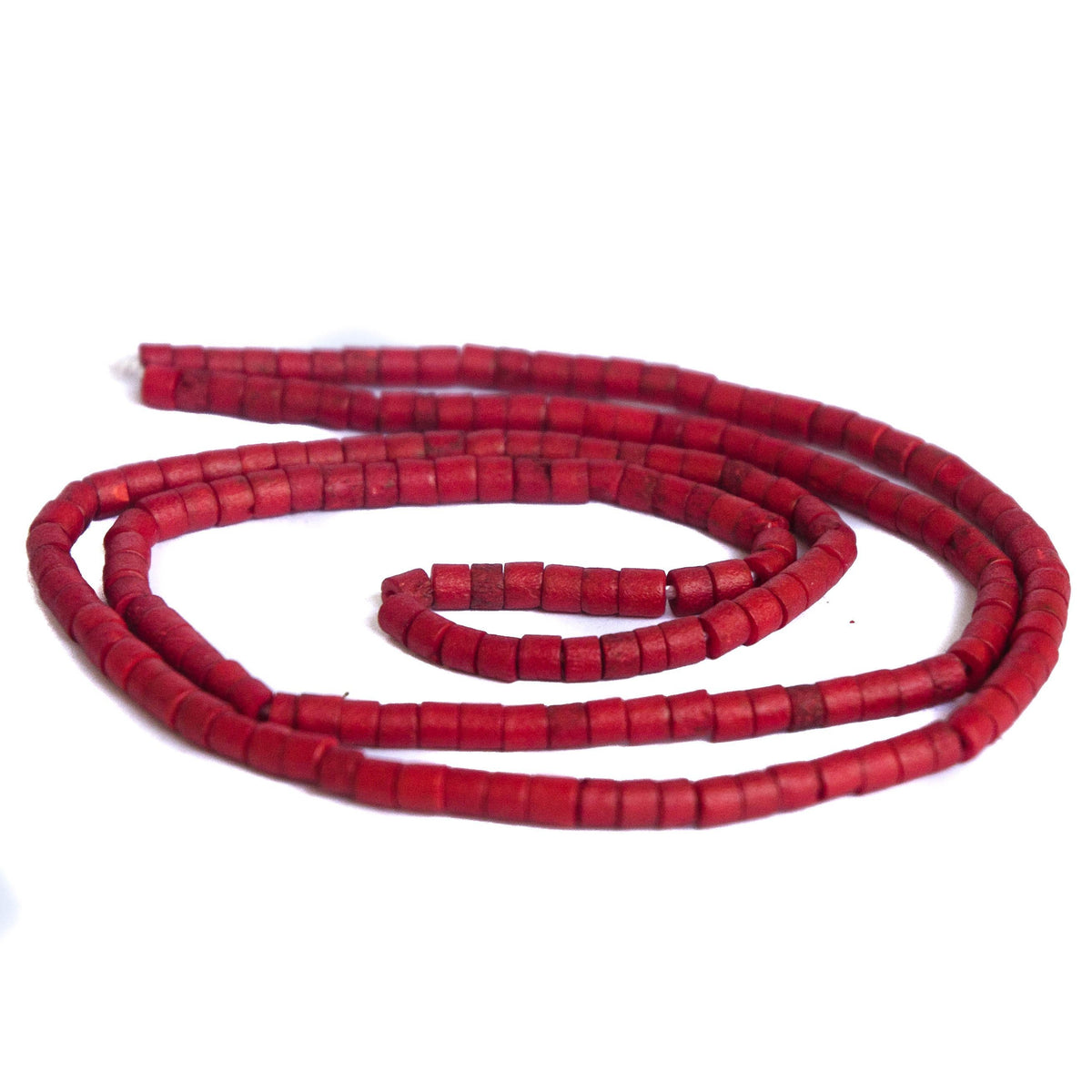 Bone Beads, Colored Tubes, 4mm