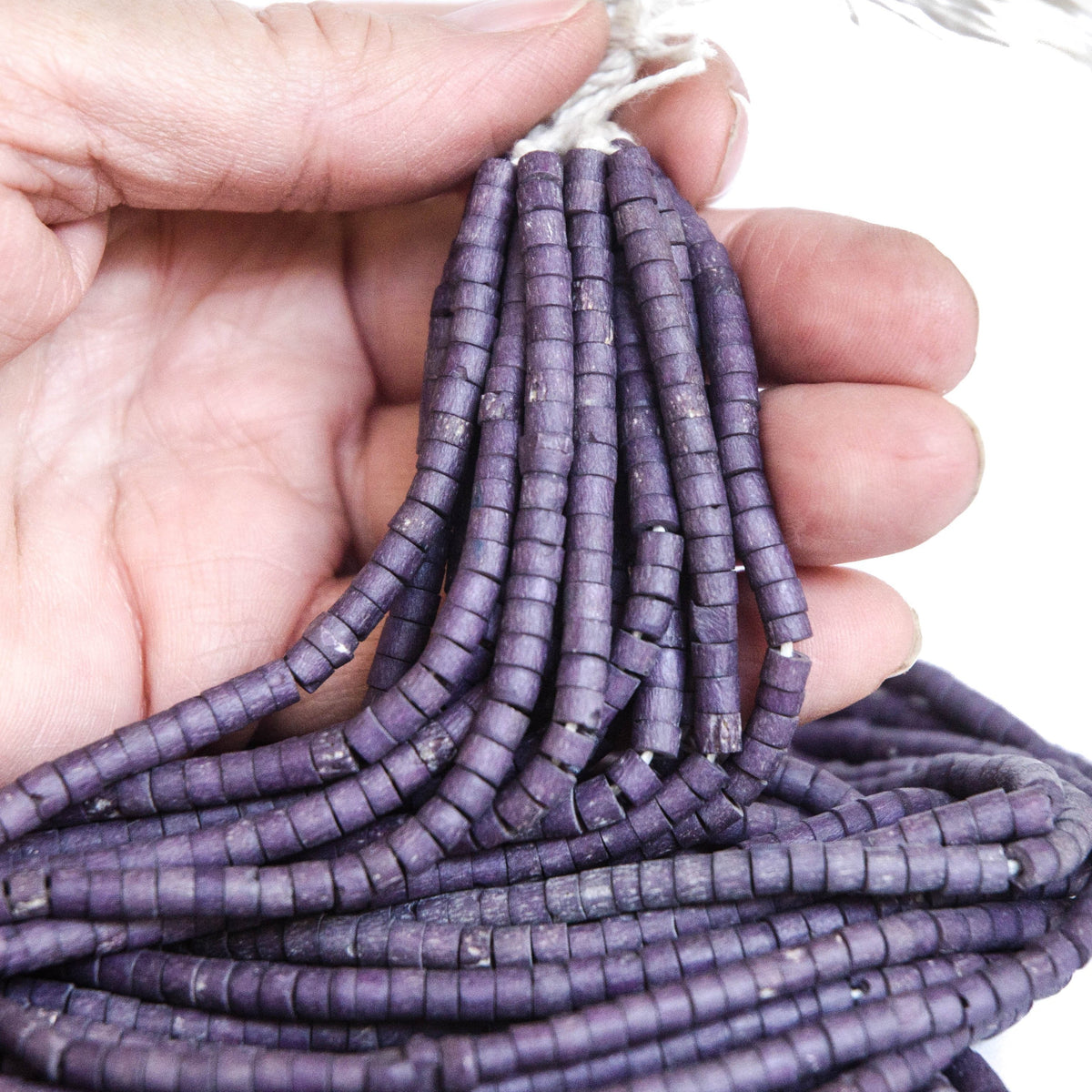 Bone Beads, Colored Tubes, 4mm