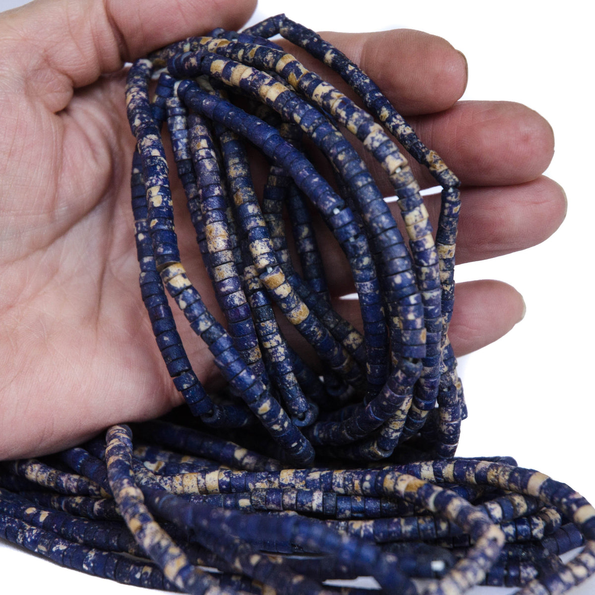 Bone Beads, Colored Tubes, 4mm