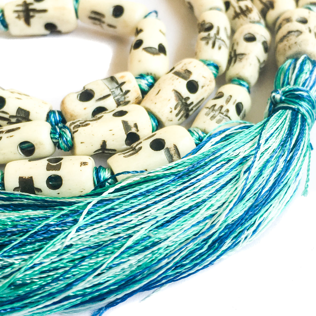 Kali Skull Bone Necklace Half Mala