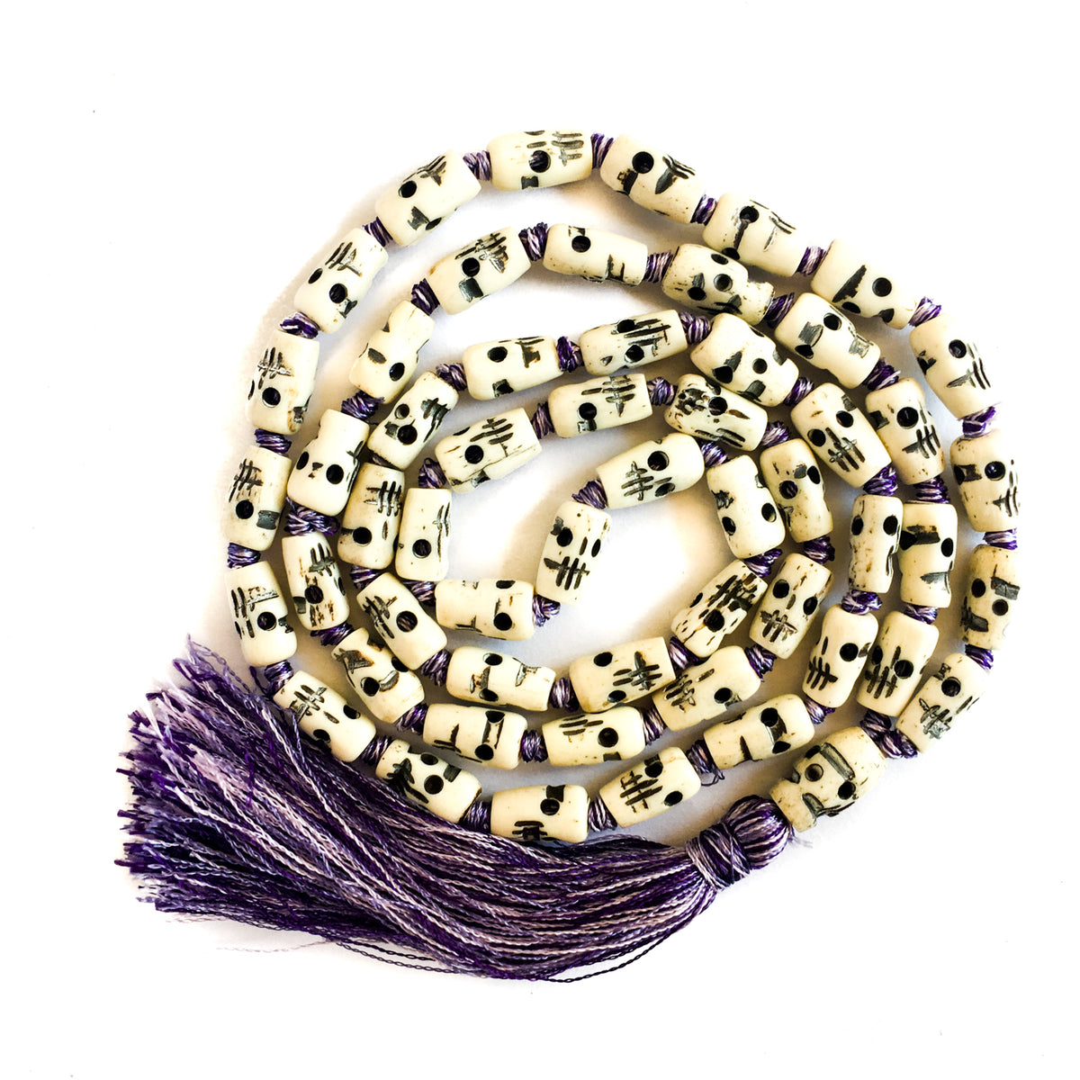 Bone bead Mala by IndiOdyssey