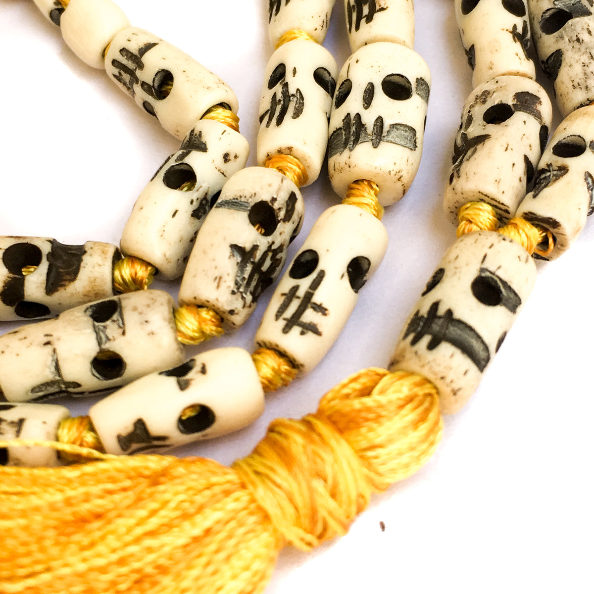 Bone bead Mala by IndiOdyssey