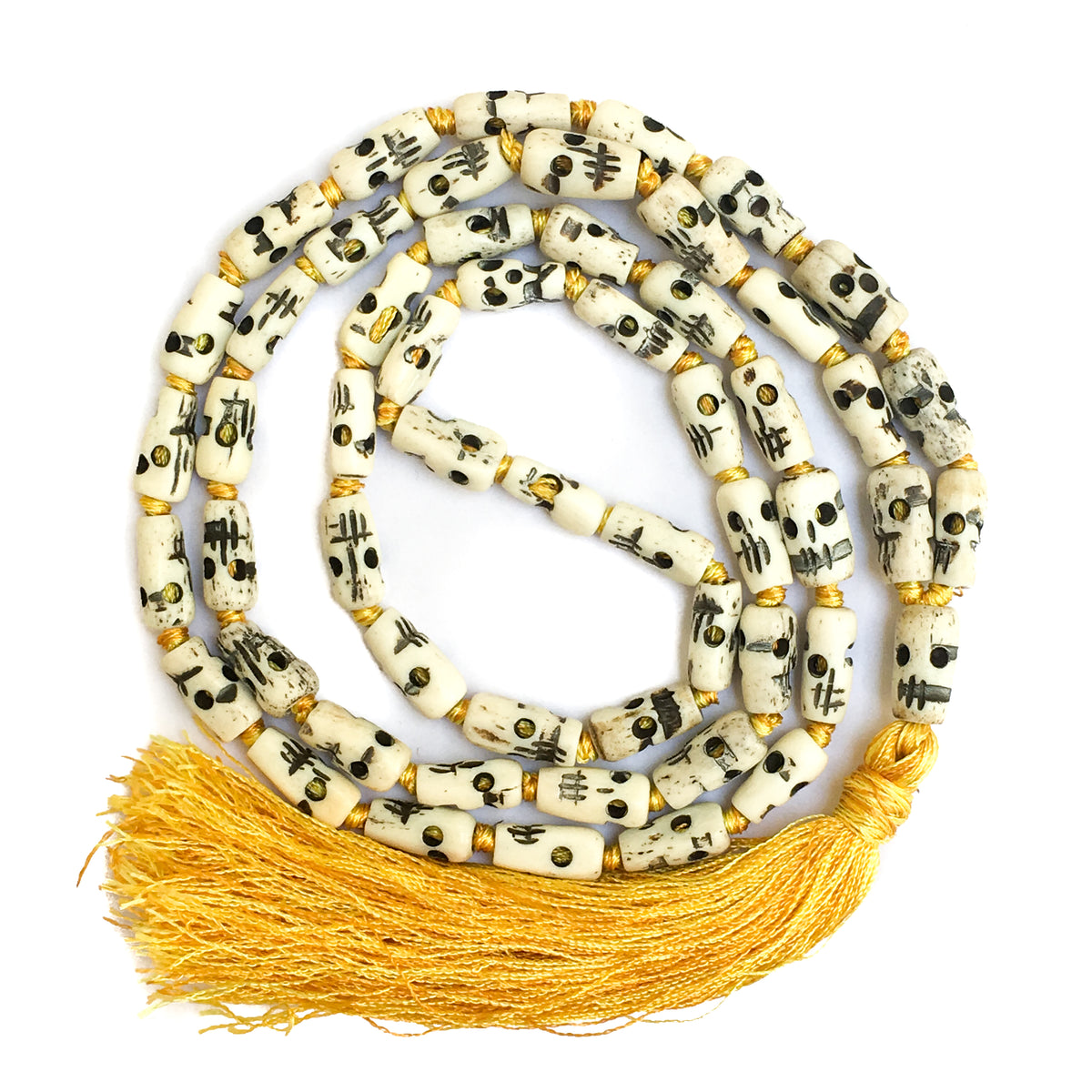 Bone bead Mala by IndiOdyssey