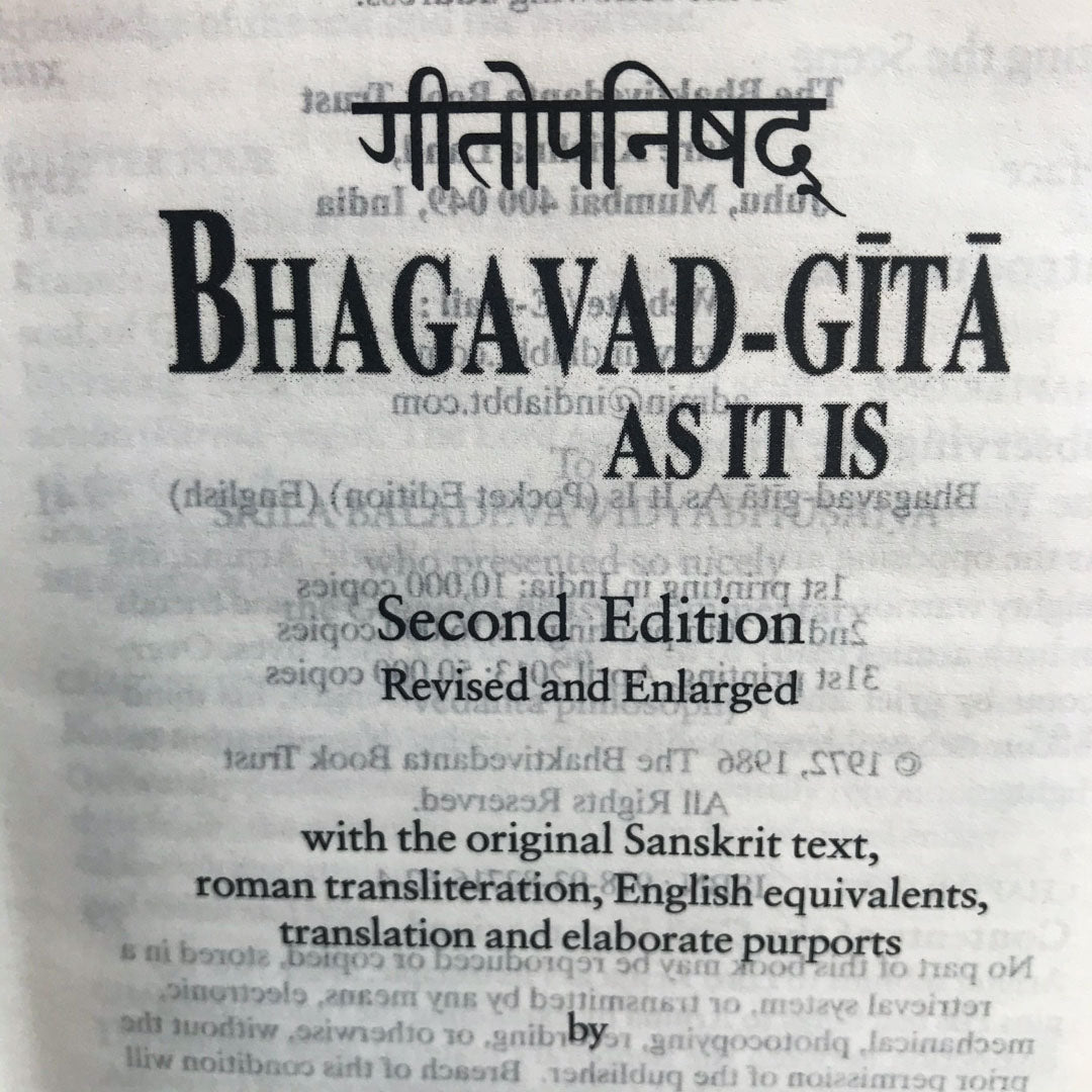 Bhagavad Gita &quot;As it is written&quot;