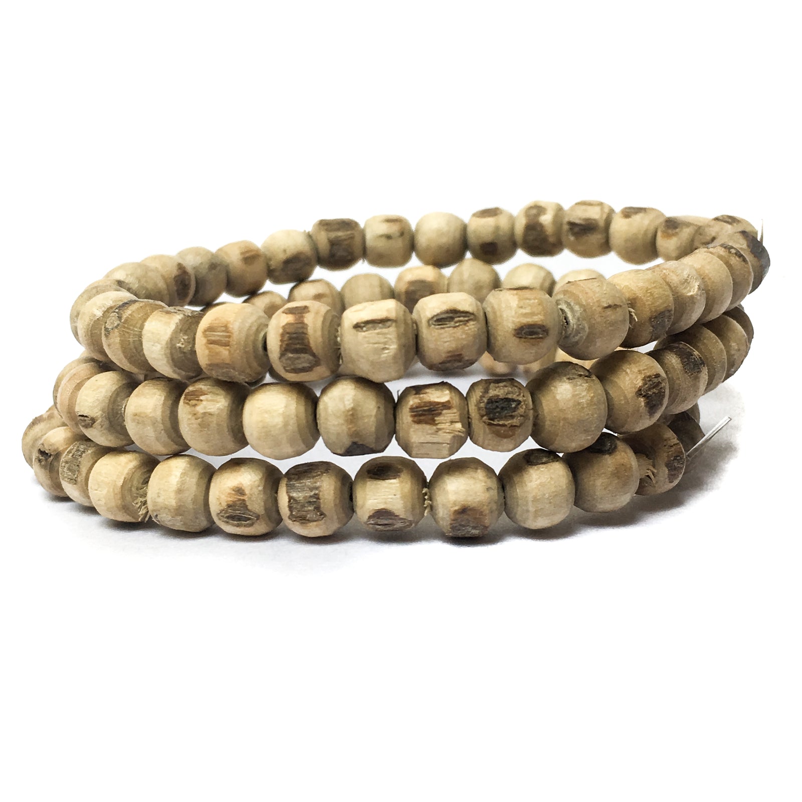 IndiOdyssey Trio of Rough Hewn Tulsi Bracelets