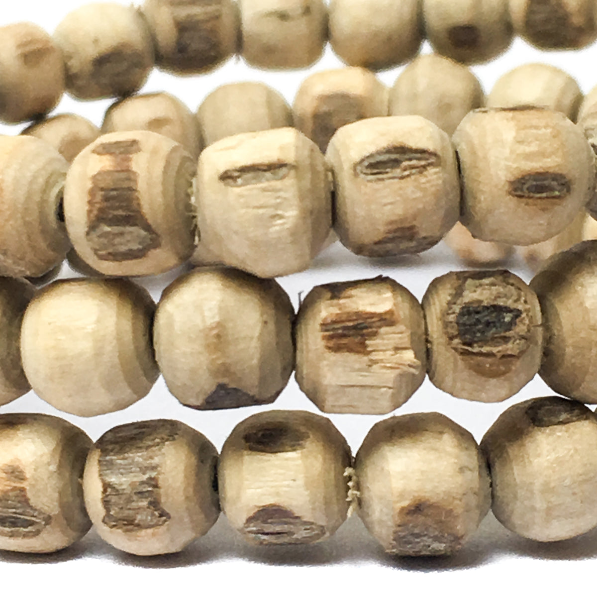 IndiOdyssey Trio of Rough Hewn Tulsi Bracelets