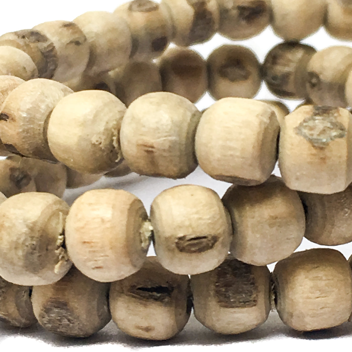 IndiOdyssey Trio of Rough Hewn Tulsi Bracelets