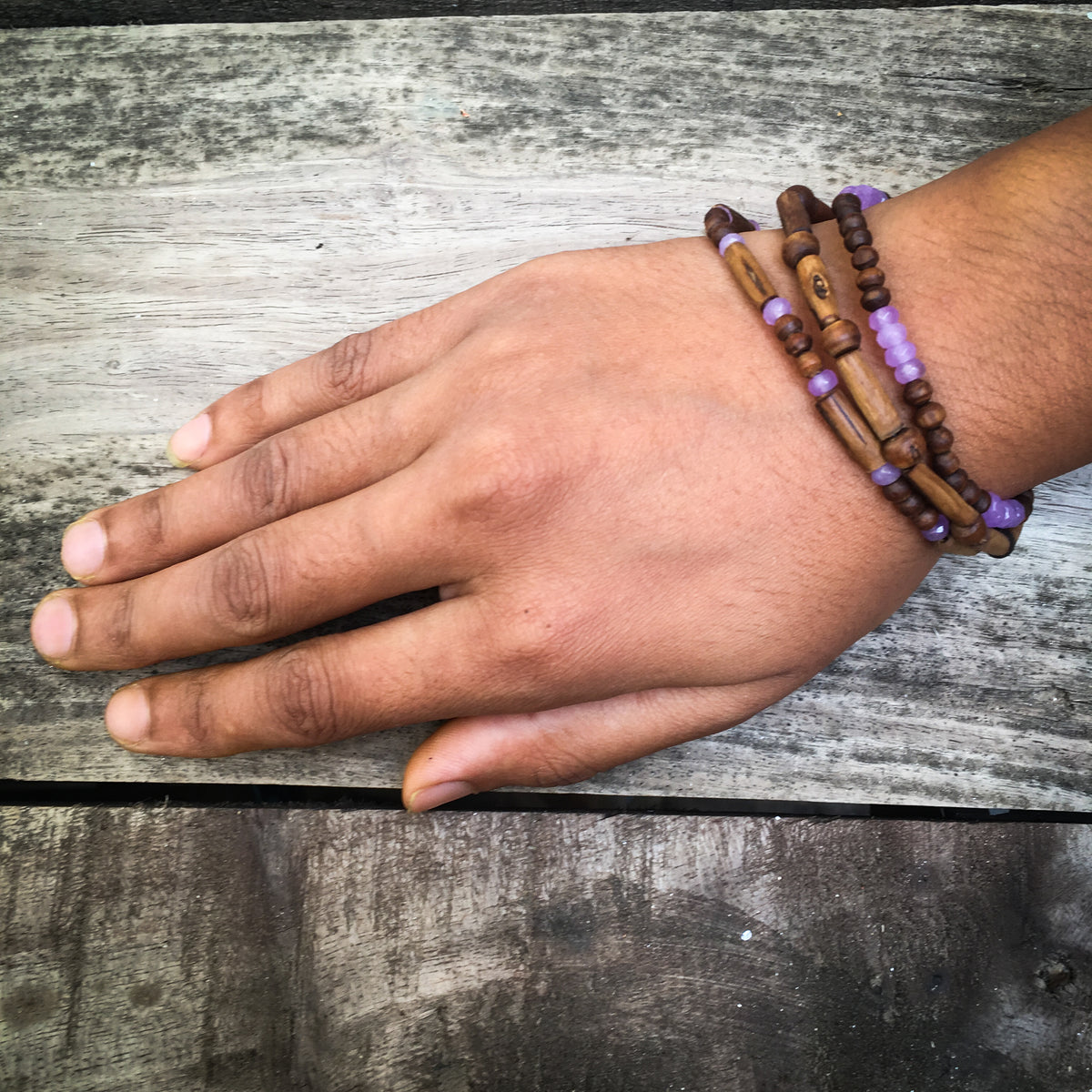 Tulsi Trio Bracelet with Gemstones