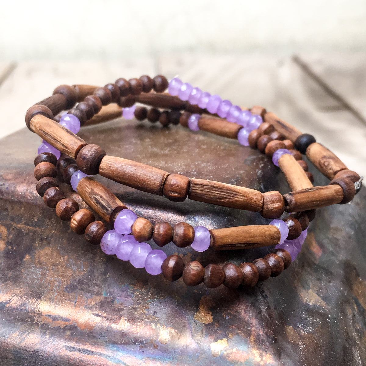 Tulsi Trio Bracelet with Gemstones