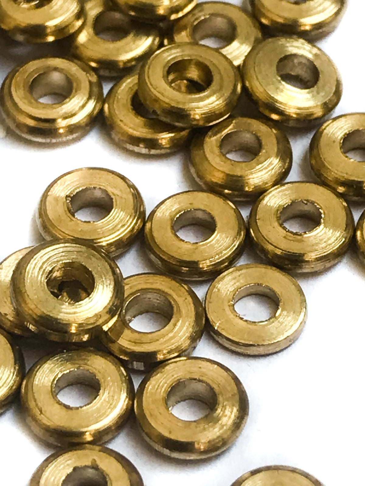Small Round (40pcs) Brass Charms &quot;Donuts&quot;