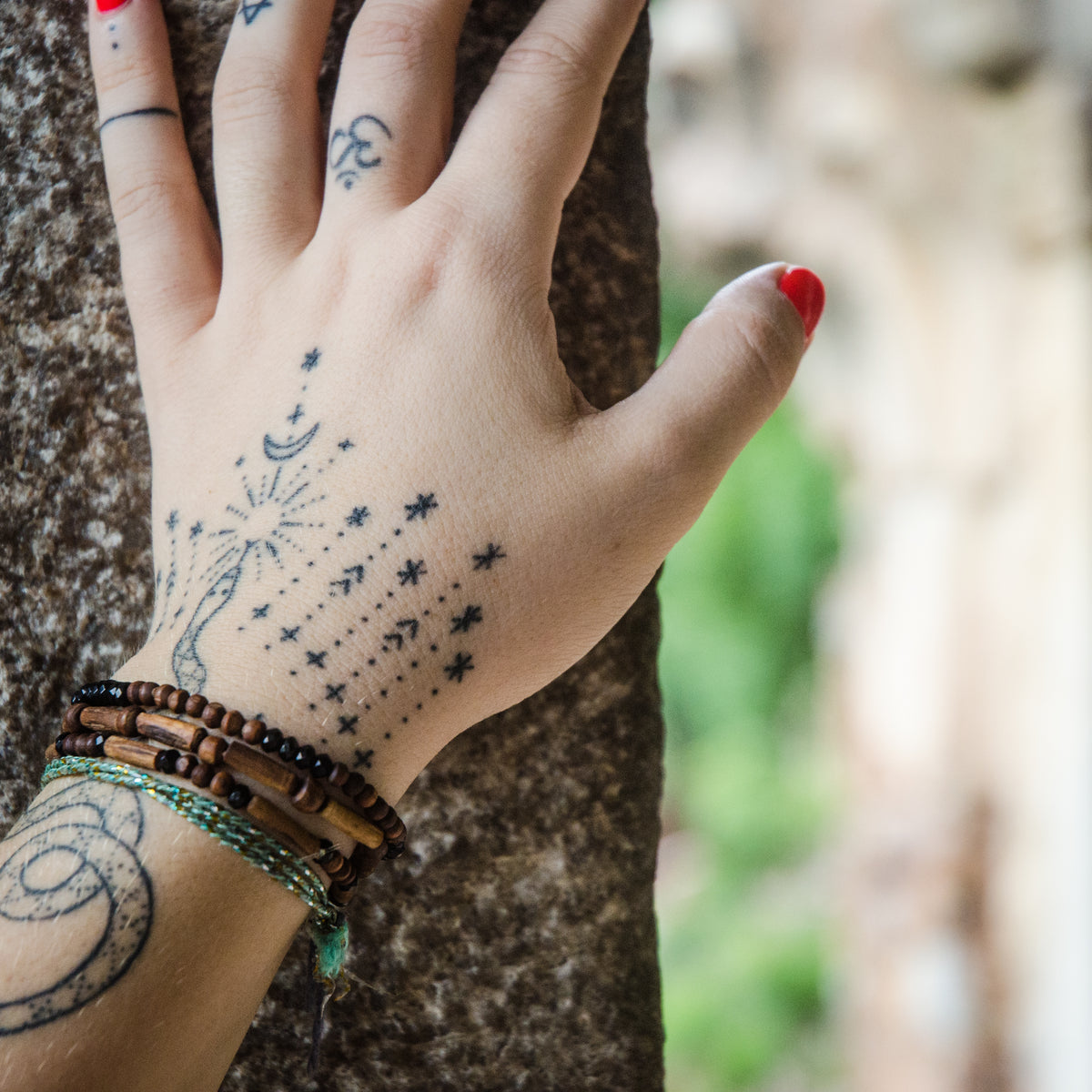 Tulsi Trio Bracelet with Gemstones