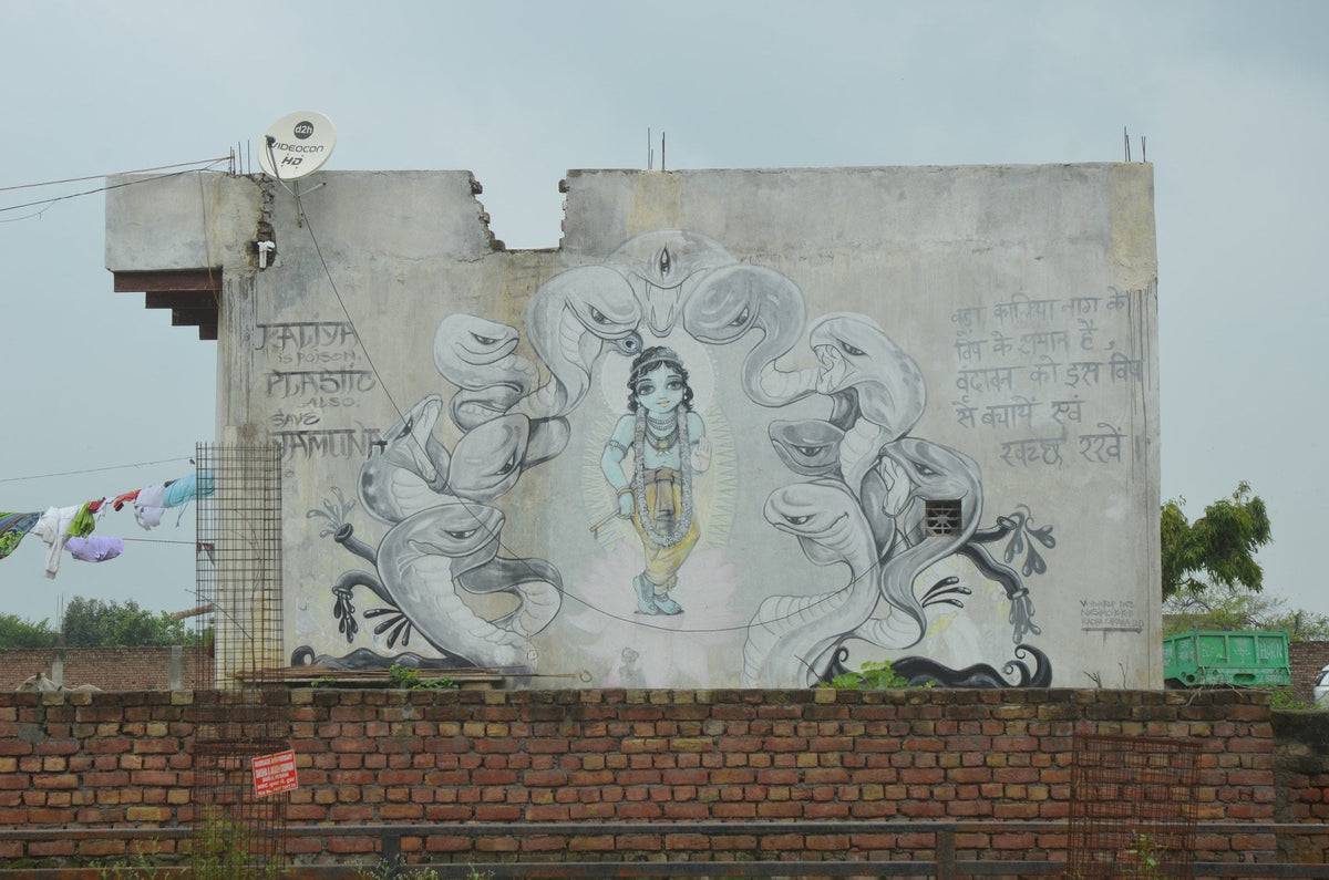 Krishna &amp; Kaliya - Vrindavan Street Art Phone Case